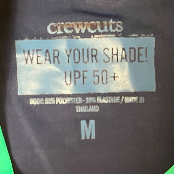 Crewcuts Rash Guard Boys M Blue Colorblock UPF 50+ Swim Shirt Top Beach - Picture 5 of 13